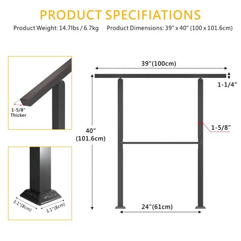 Snapklik Mychoiii 3 Step Handrails For Outdoor Steps Outdoor