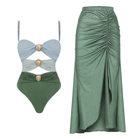 HHH New Bikini Morandi Color High Waist Temperament Hot Spring Bathing Suit Suit Female