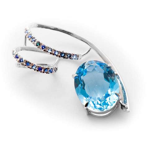 Anhänger Topas Swiss Blue La Pantera Schmuck und Edelsteine