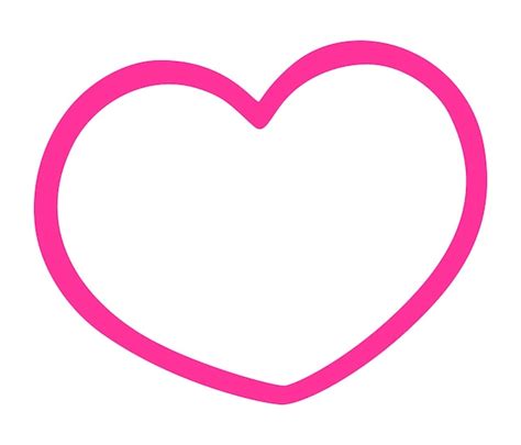 Pink Heart Outline Png