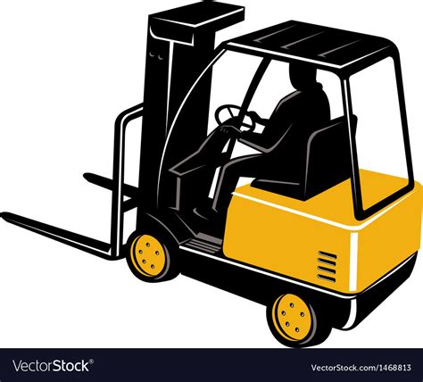 Forklift Truck Royalty Free Vector Image Vectorstock