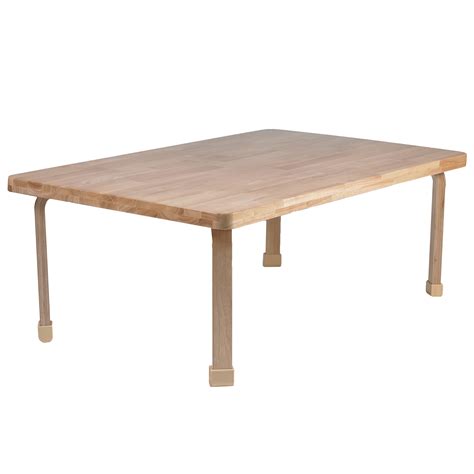 Rectangle NaturalWood Table Top with 18" Legs - Children's Factory