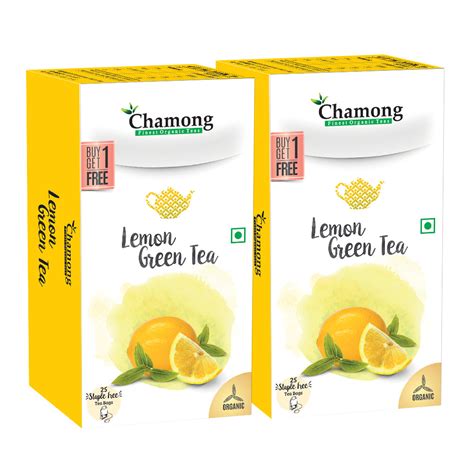 Organic Lemon Green Tea 50 Regular Tea Bags Chamong Online Store