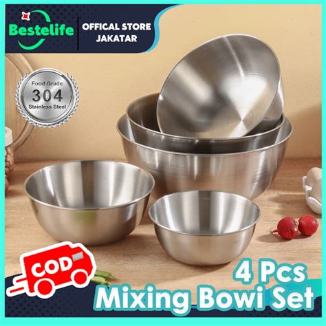 Jual Mixing Bowl Super Dalam Baskom Stainless Mangkok Adonan Stainless