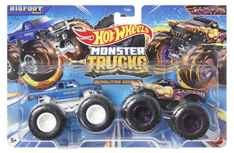 Hot Wheels Monster Truck Set Masini Scara La Bigfoot Si Samson EToys Ro Acum Cu