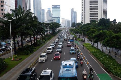 Heavy Traffic Jam During Rush Hour In Jakarta Indonesia Editorial