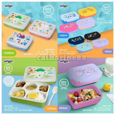 Jual Kotak Makan Smiggle Lunch Box Tempat Bento Sekat Bekal Anak