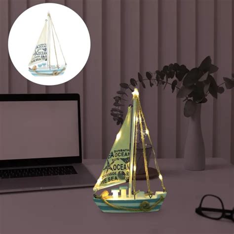 D Coration Nautique Led En Bois Pour Voilier Mod Le De Bateau Voile