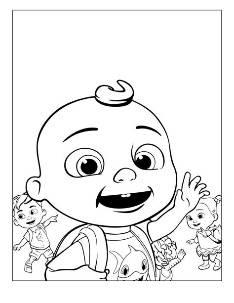 Printable Cocomelon Coloring Page & coloring book.