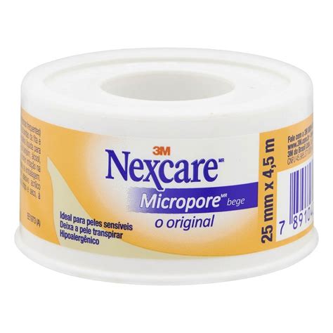 Fita Micropore Nexcare Bege Mm X M Drogaria