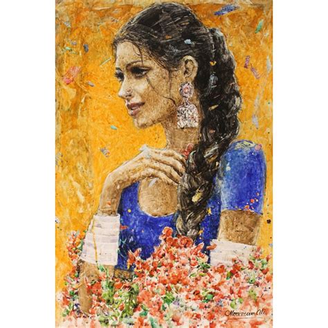 Moazzam Ali 42 X 29 Inch Watercolor On Paper Figurative Painting Ac