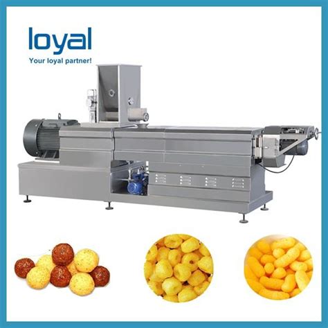 Puffed Corn Snack Extruder Extruded Rice Puff Food Corn Ring Extrusion