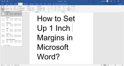 How To Set Up 1 Inch Margins In Microsoft Word Techcult