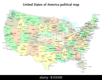 Mappa Politica Dell Alaska Foto Stock Alamy