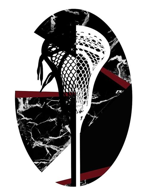 "Red/Black/White Lacrosse Stick" by Grace A | Redbubble