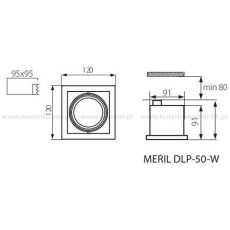 Oczko Halogenowe Kanlux Meril DLP 50 W 26480 Lampa Sufitowa Wpuszczana