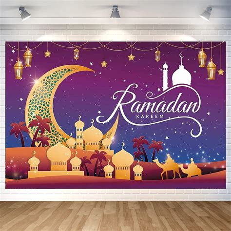 Amazon Ramadan Mubarak Backdrop Ramadan Kareem Banner Eid Mubarak