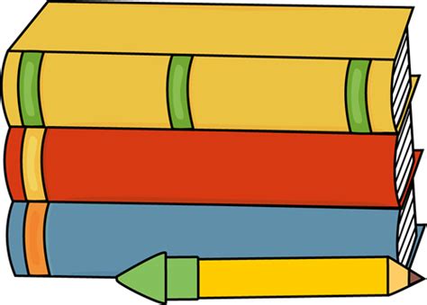Books And Pencil Clipart Clip Art Library