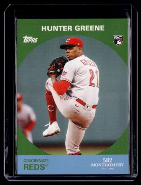 2022 Topps 582 Montgomery Club Set 5 Hunter Greene Cincinnati Reds 11