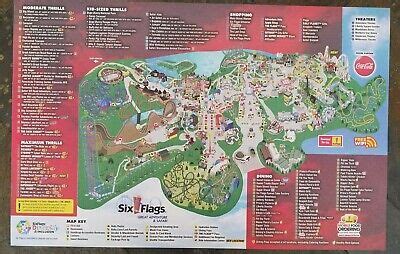 Six Flags Great Adventure Safari Park Map Guide Jersey Devil