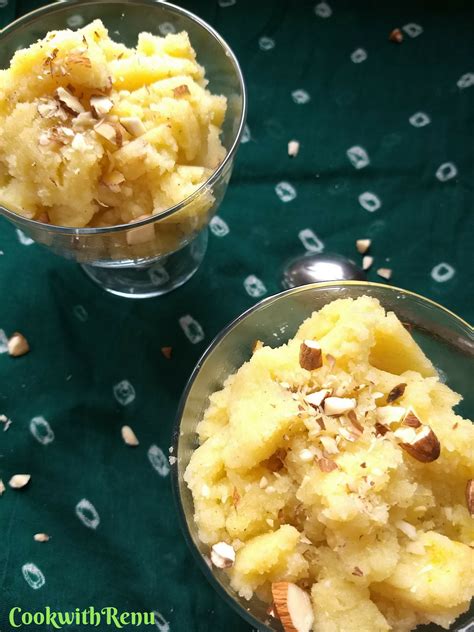 Rava Sooji Halwa Indian Semolina Pudding Cook With Renu