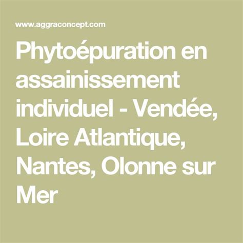 Phyto Puration En Assainissement Individuel Vend E Loire Atlantique