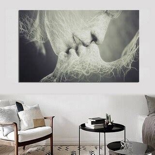 Modern Love Kiss Abstract Art On Canvas Painting Wall Art Picture Home