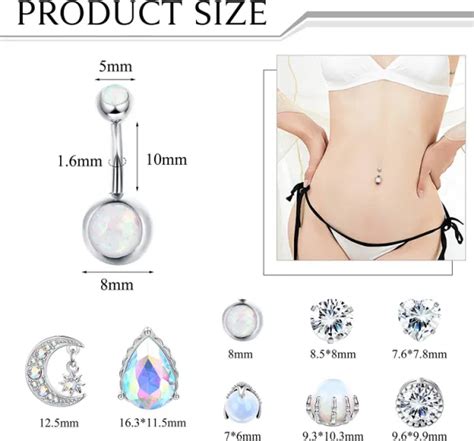 Dropship 14G Belly Button Rings Stainless Belly Rings For Women Skull