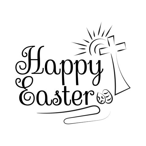 Religious Easter Clipart Black And White