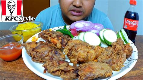 Deep Fried 🍗🍗 Kfc Style Fried Chicken Eating Show Crispy Fried