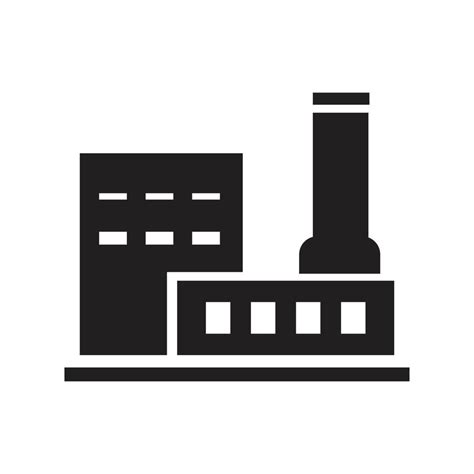 Illustration Of A Manufacturing Factory Building Icon Industry Vector