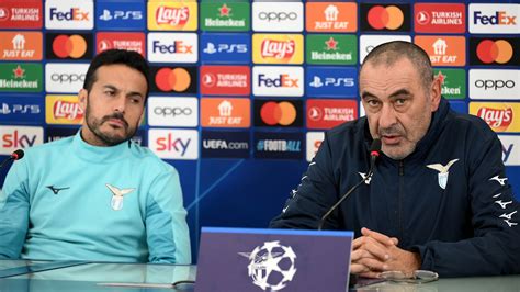 Uefa Champions League Lazio Celtic La Conferenza Stampa Di Sarri E