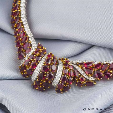 Garrard London Diamond Burma Ruby Necklace For Sale At 1stdibs