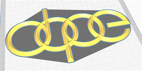 Stl File Audi Dope Emblem・3d Printer Design To Download・cults