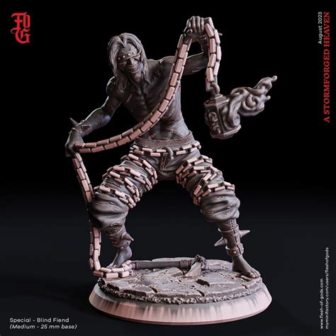 Dnd Blind Fiend Miniature Demon Miniature 32mm Scale Dnd Miniature ...