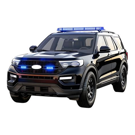 3d Rendering Of A Police Mobile Or Van On Transparent Background