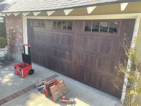 Chi Accents In Mahogany Cityscape Garage Doors