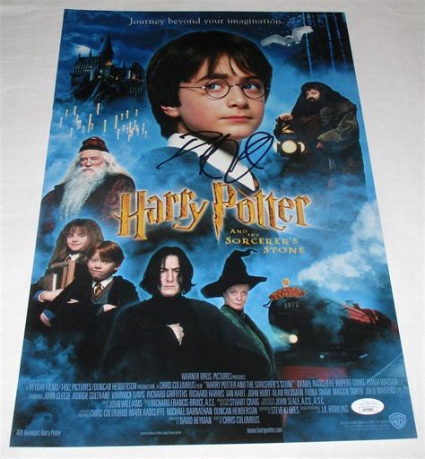 Daniel Radcliffe Signed Harry Potter And The Sorcerer S Stone 12x18 Poster 3 Jsa Autographia