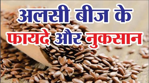 अलस बज क फयद और नकसन alsi khane se kya hota hai flax seeds