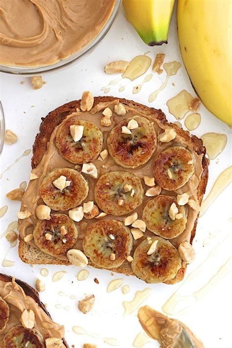 Caramelized Banana Peanut Butter Toast | The BakerMama