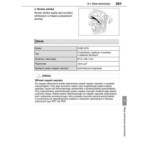 Toyota Yaris od 2012 Nowa Instrukcja Obsługi