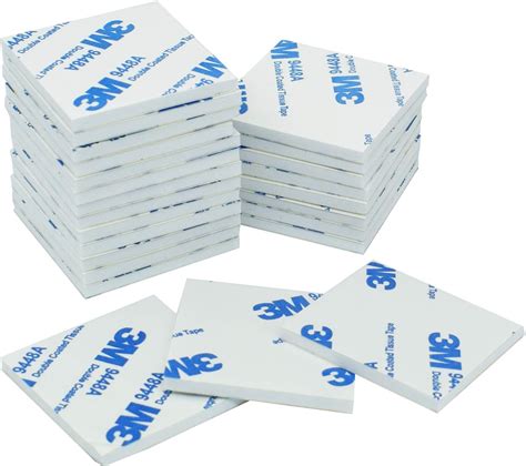 Double Sided Sticky Pads White 40 Pcs Adhesive Sticky Foam Pads