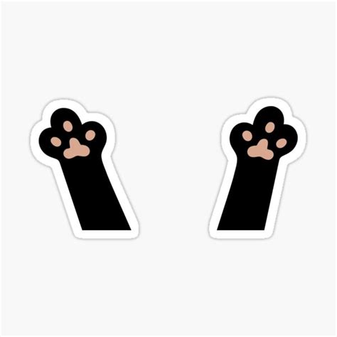 Black Cat Holding On Sticker For Sale By Ayatiart Redbubble