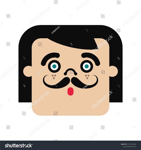 Funny Man Cartoon Character Vector Illustration Stock Vector Royalty