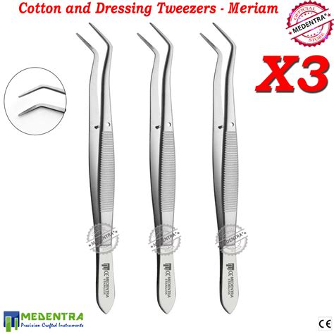 Cotton Dressing Meriam Thumb Forceps Tissue Tweezers Surgical Dental