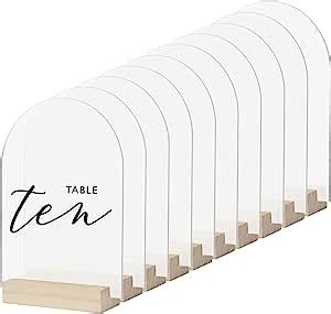 Amazon Frosted Acrylic Arch Sign With Wood Stand Pack X Inch