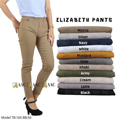 Jual Celana Chino Wanita Elizabeth Pants Celana Skinny Tebal Dan