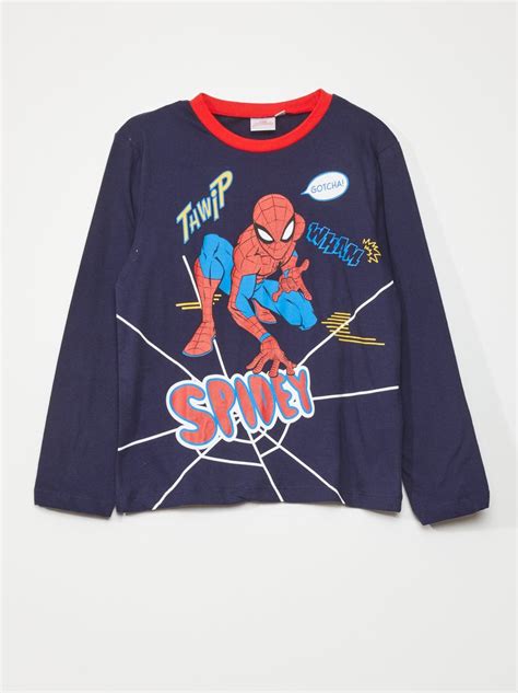 Pyjama Spider Man Van Marvel 2 Delig Blauw Rood Kiabi 15 00€