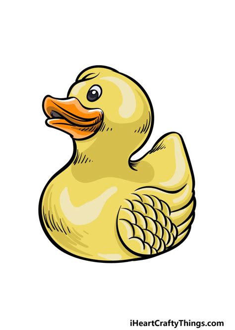Rubber Duck Drawing - How To Draw A Rubber Duck Step By Step