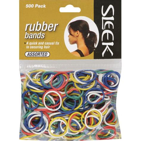 Sleek Assorted Rubber Bands 500 Count